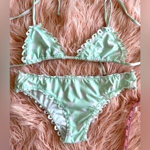 XS Lolli set mint green with white polkadots - brand new